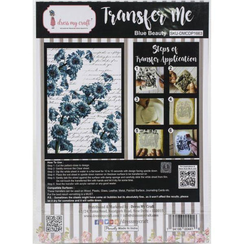 Transfer Me Sheet - Blue Beautiful