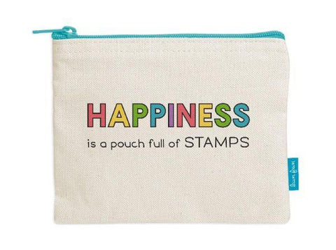 Tote Bag - Zipper Pouch - Happiness is a Pouch Full of Stamps