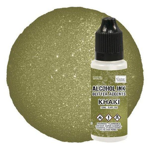 Glitter Accents Alcohol Ink - Khaki