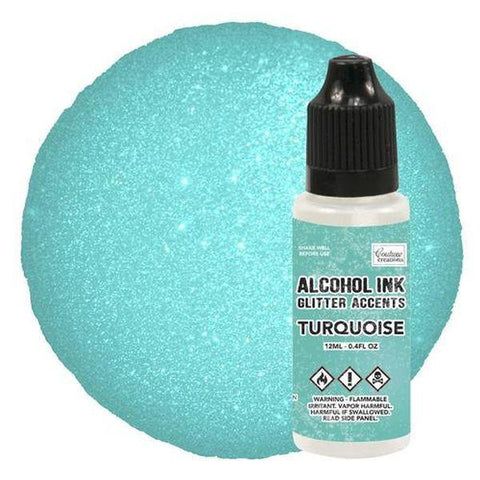 Glitter Accents Alcohol Ink - Turquoise