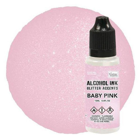 Glitter Accents Alcohol Ink - Baby Pink