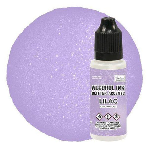 Glitter Accents Alcohol Ink - Lilac