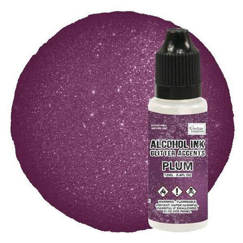 Glitter Accents Alcohol Ink - Plum