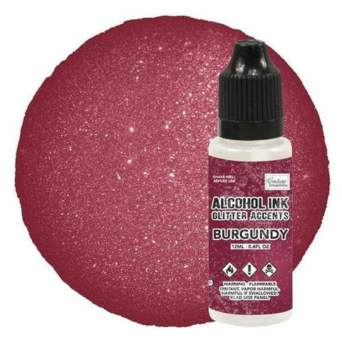 Glitter Accents Alcohol Ink - Burgundy