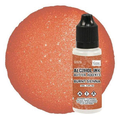 Glitter Accents Alcohol Ink - Burnt Sienna