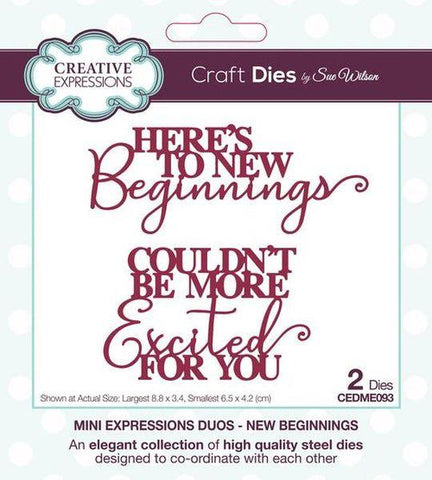 Mini Expressions Duos Dies - New Beginnings