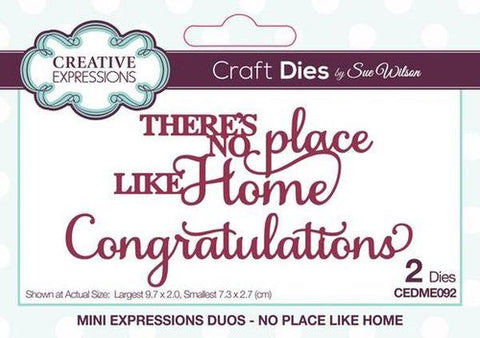 Mini Expressions Duos Dies - No Place Like Home