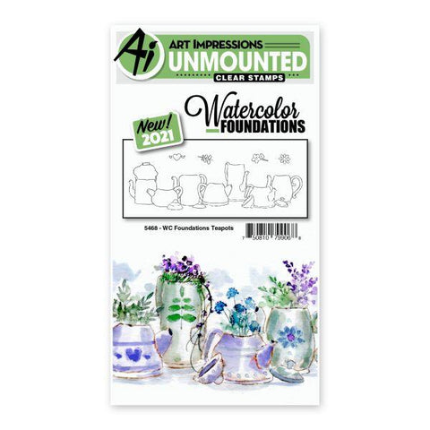 Watercolor Stamps - Foundations - Teapots