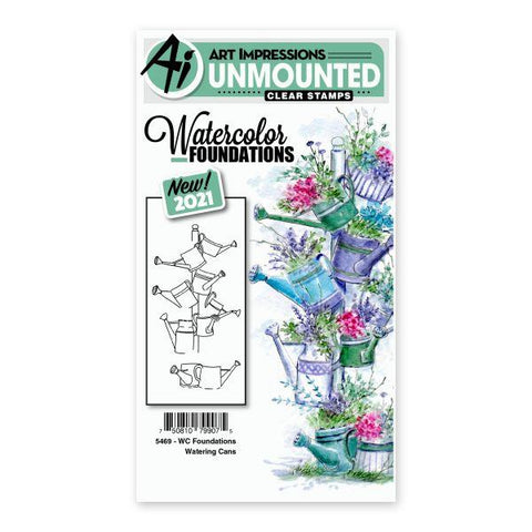 Watercolor Stamps - Foundations - Watering Cans