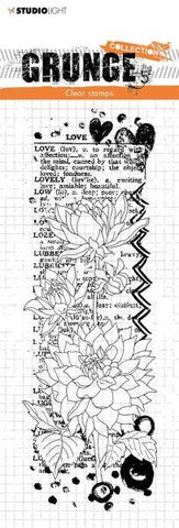 Clear Stamps - Grunge Collection - Dahlia Flower