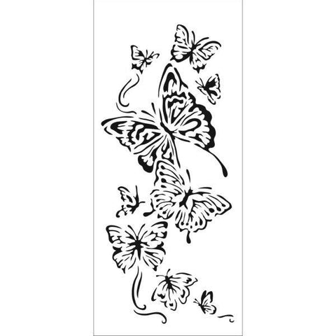 Slimline Stencil - Flying Butterflies