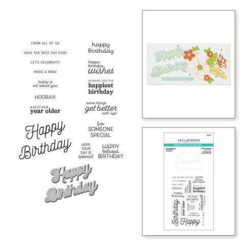 Cardmaker III Collection - Many Birthdays Clear Stamp & Die Set