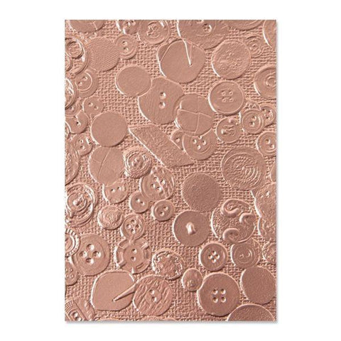 3D Textured Impressions Embossing Folder - Buttons