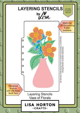 Vase of Florals Layering Stencils