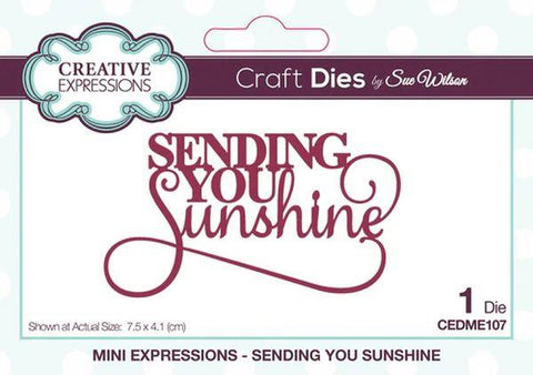 Mini Sentiments Dies - Sending You Sunshine