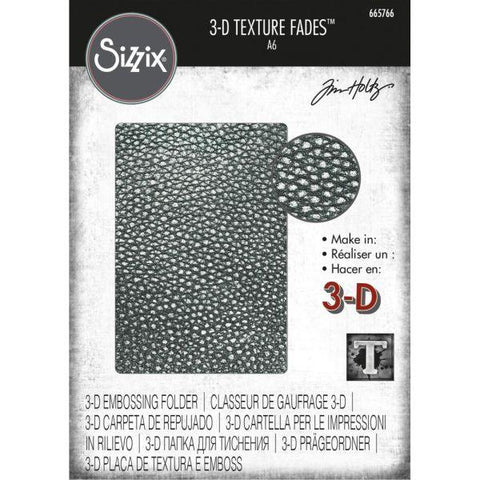 3D Texture Faded Embossing Folder - Cracked Leather