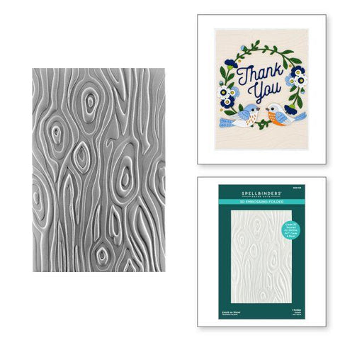 3D Embossing Folder - Knock on Wood