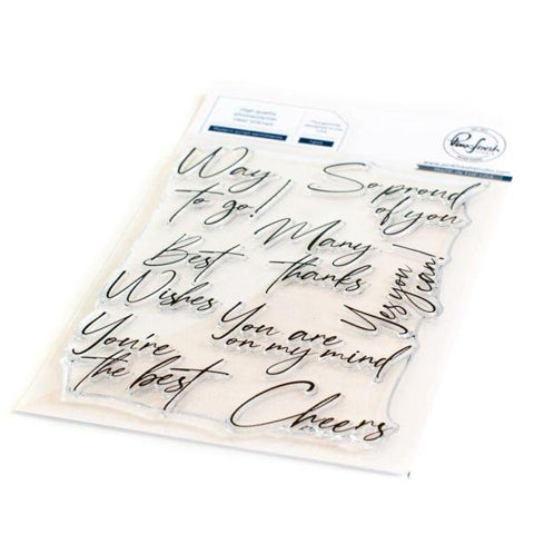 Modern Script Sentiments - Clear Stamps