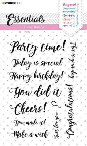 Sentiments/Wishes - Party Essentials - Clear Stamps