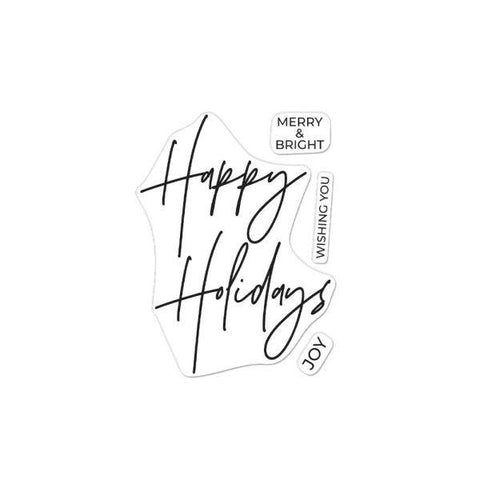 Hero Greetings - Happy Holidays - Clear Stamps