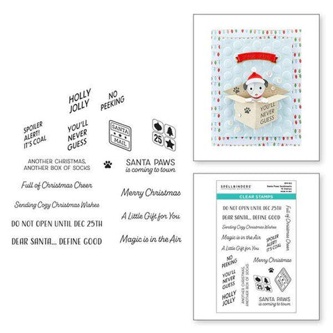 Holiday Cheer Enclosed Collection - Santa Paws Sentiments Clear Stamp Set