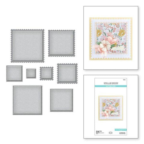 Postage Edge Shapes Collection - Postage Edge Squares Die