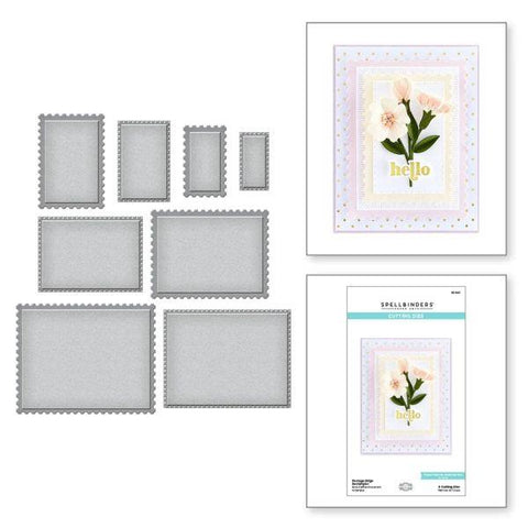 Postage Edge Shapes Collection - Postage Edge Rectangles Dies