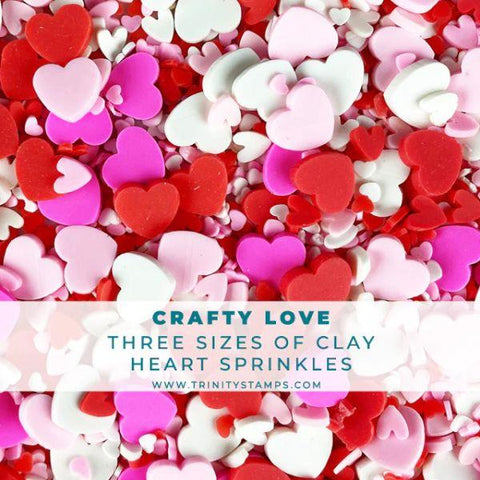 Crafty Love - Mixed Size Clay Heart Sprinkles Assortment