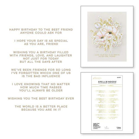 Anemone Blooms Collection - Inside Card Glimmer Sentiments Glimmer Hot Foil Plate