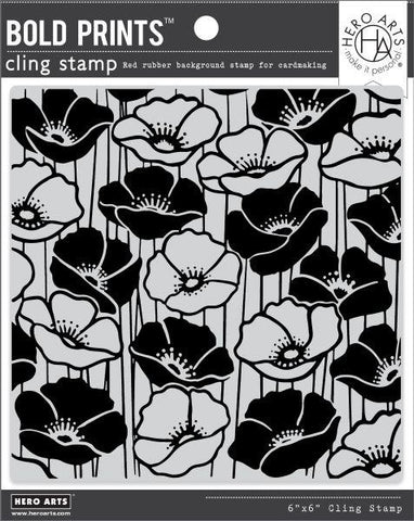 Bold Prints Cling Stamp - Poppy Field