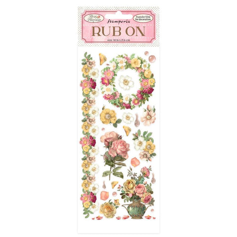 Rose Parfum - Flowers & Garlands Rub Ons