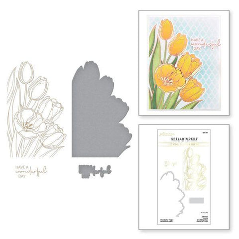 Four Petal Collection - Wonderful Tulips Glimmer Hot Foil Plate & Die Set