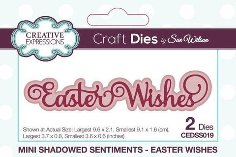 Mini Shadowed Sentiments Dies - Easter Wishes