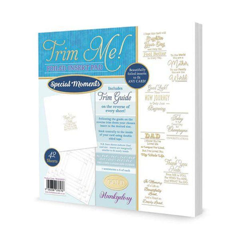 Trim Me! Foiled Insert Pad - Special Moments Gold