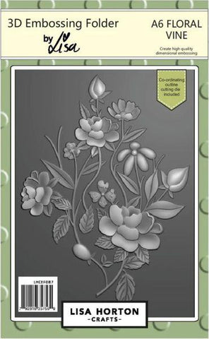 Floral Vine 3D Embossing Folder with Die