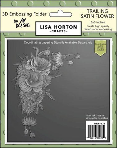 Trailing Satin Flower 3D Embossing Folder with Die