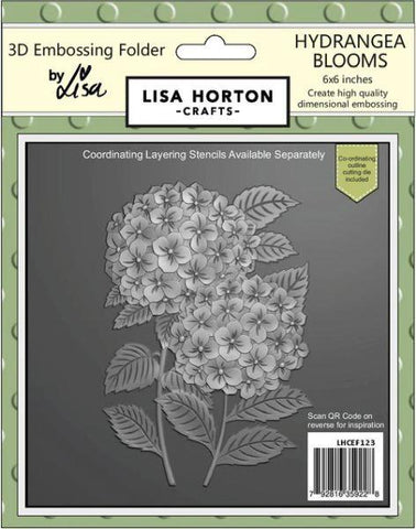 Hydrangea Blooms 3D Embossing Folder with Die