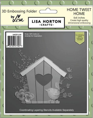 Home Tweet Home - Embossing Folder and Die Set