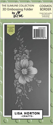 Cosmos Border - Slimline Embossing Folder and Dies