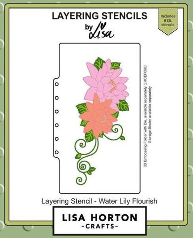 Water Lily Flourish - Slimline Layering Stencils