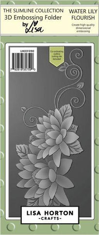 Water Lily Flourish - Slimline 3D Embossing Folder with Die